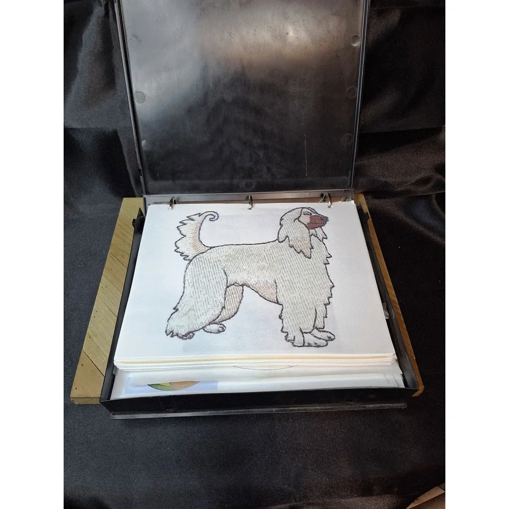 Vintage Dog Quilt & Stained Glass Pattern Collection Binder Afghan Poodle More